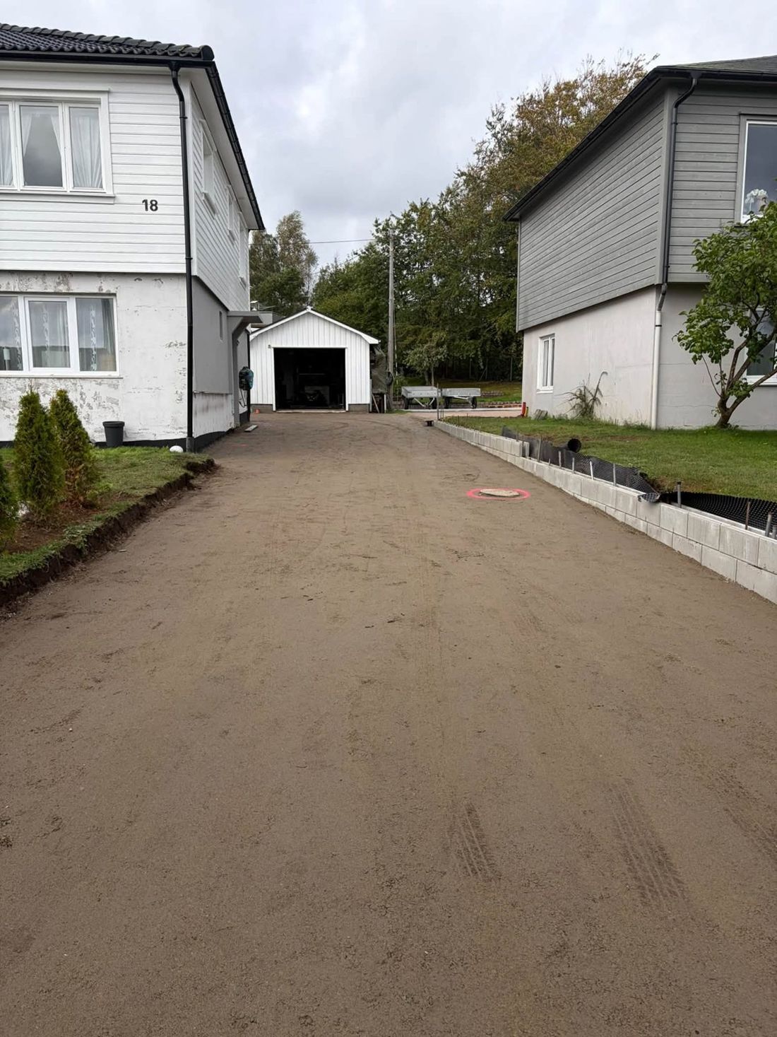 Før: grunnarbeid